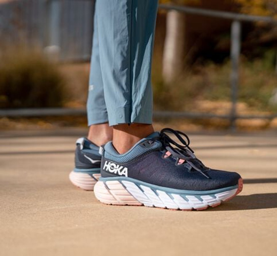 Running Shoes Womens - Hoka One One Gaviota 3 - Navy - AFXQLCD-14